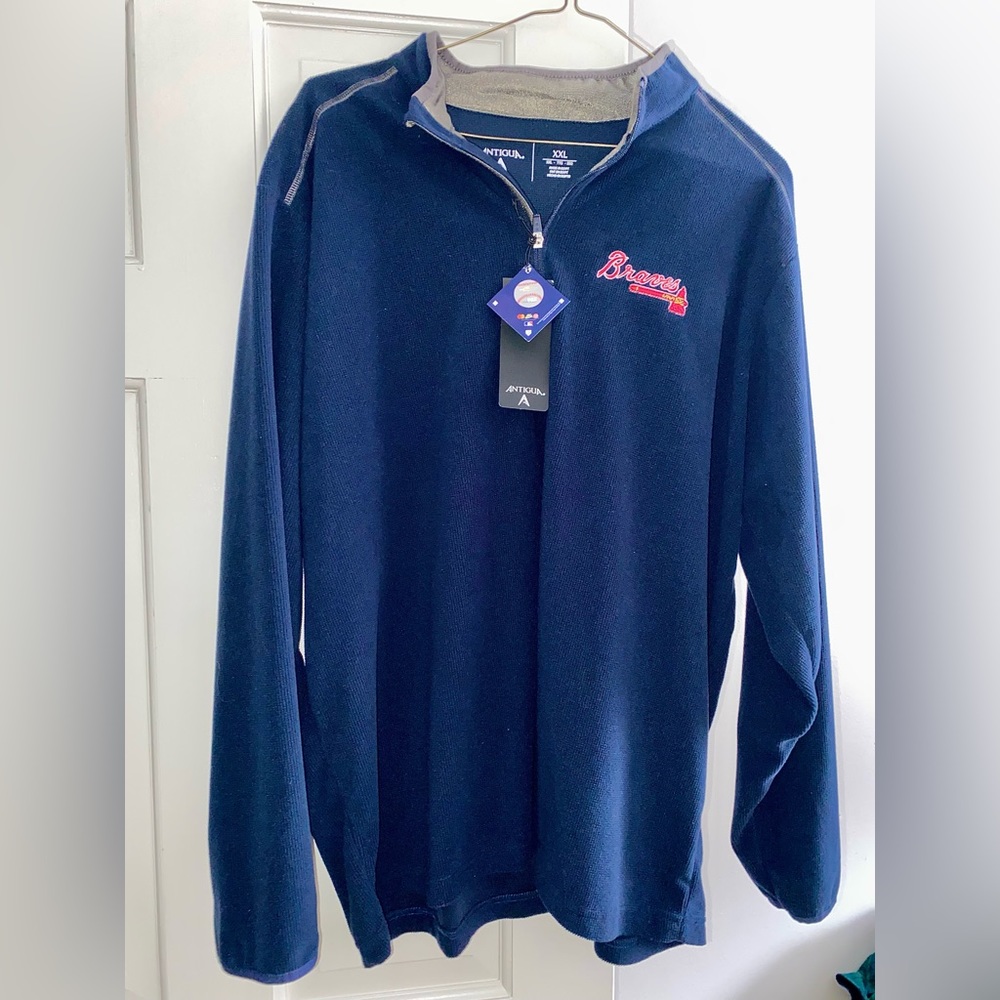 Antigua Men’s Atlanta Braves Quarter Zip Pullover